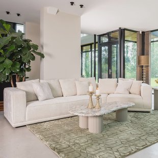 Richmond 4-zits Bank 'Lusso' Chenille, kleur Beige