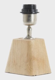 Light & Living Tafellamp 'Kardan' Mangohout, 15cm hoog, kleur Naturel (excl. kap)