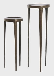 Light & Living Zuil 'Tobias' Set van 2 stuks, kleur Donkerbruin