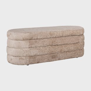 Richmond Hocker 'Camille' Met opbergruimte, 128cm, Sheep, kleur Naturel