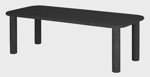 DTP Home Eettafel 'Clio' Betonlook, 230 x 100cm, kleur Zwart