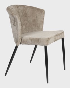 Dutchbone Eetkamerstoel 'Georgia' Chenille, kleur Beige