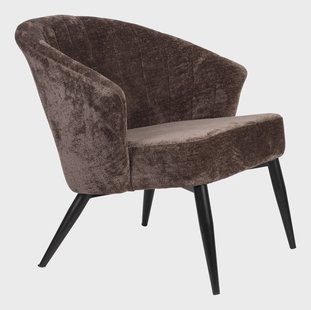 Dutchbone Fauteuil 'Georgia' Chenille, kleur Paars