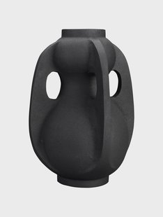 Dutchbone Vaas 'Thiago' 38cm hoog, kleur Zwart