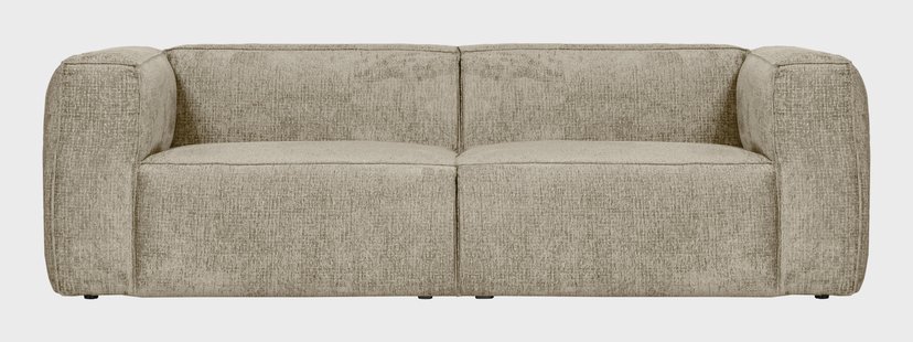 WOOOD 3,5-zits Bank 'Bean' Structure Velvet, kleur Buttermilk