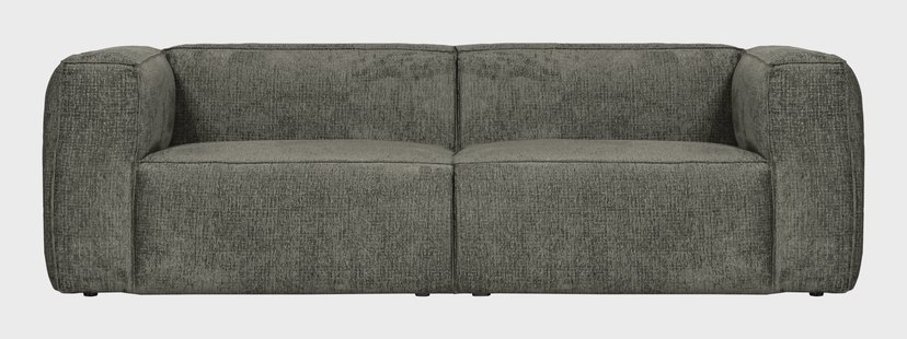 WOOOD 3,5-zits Bank 'Bean' Structure Velvet, kleur Waterplant