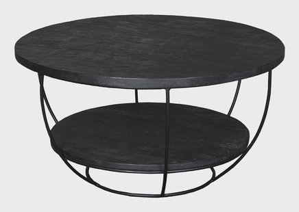 Livingfurn Salontafel 'Norris' Mangohout en staal, 65cm