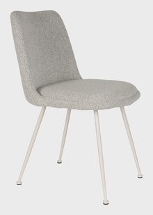 ZILT Eetkamerstoel 'Wayland' Bouclé, kleur Off White