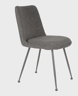ZILT Eetkamerstoel 'Wayland' Bouclé, kleur Grijs