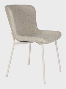 ZILT Eetkamerstoel 'Thijs' Bouclé, kleur Off White