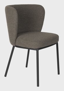 ZILT Eetkamerstoel 'Mattie' Bouclé, kleur Bruin