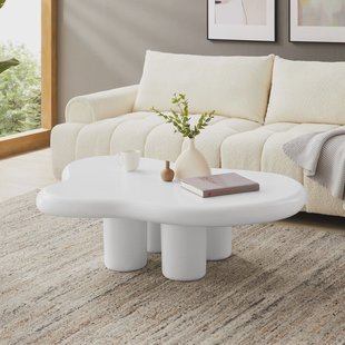 Artistiq Organische Salontafel 'Coleen' 123 x 89cm, kleur wit