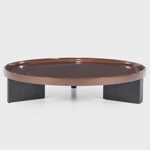 Eleonora Ronde Salontafel 'Mayson' 120cm, kleur Rood