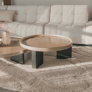 Eleonora Ronde Salontafel 'Mayson' 90cm, kleur Beige