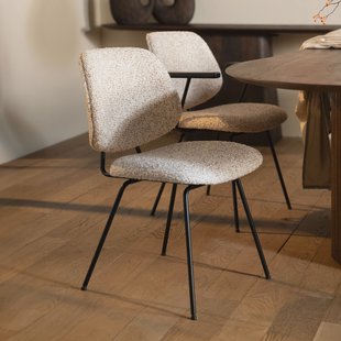 Eleonora Eetkamerstoel 'Jon' kleur Beige