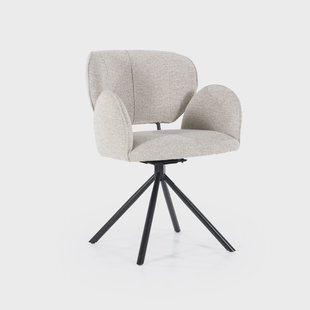 Eleonora Eetkamerstoel 'Rosalin' kleur Taupe