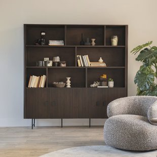 Eleonora Wandkast 'Remi' Mangohout, 200 x 200cm, kleur Bruin