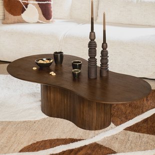 Eleonora Organische Salontafel 'Jordy' Mangohout, 130 x 70cm