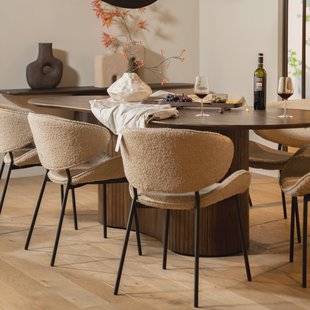 Eleonora Organische Eettafel 'Jordy' Mangohout, 250 x 110cm