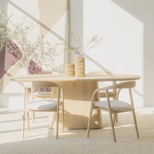 Eleonora Deens Ovale Eettafel 'Nola' Eikenhout, 200 x 110cm