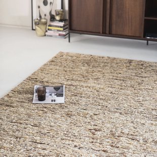 By-Boo Vloerkleed 'Takara' 290 x 390cm, kleur Mosterdgeel