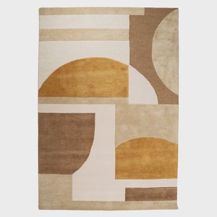 By-Boo Vloerkleed 'Kazi' 190 x 290cm, kleur Mosterdgeel