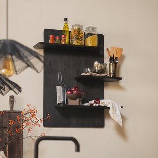 By-Boo Wandplank 'Seco' Mangohout, kleur Bruin