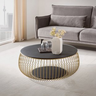 Artistiq Salontafel 'Johathan' 86cm, kleur goud