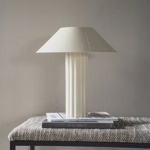 By-Boo Tafellamp 'Pallas' 44cm hoog, kleur Beige