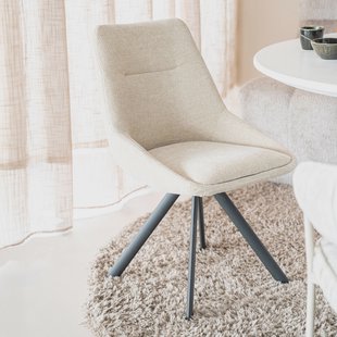 By-Boo Draaibare Eetkamerstoel 'Bliss' kleur Beige