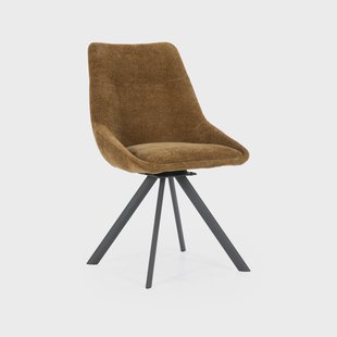 By-Boo Draaibare Eetkamerstoel 'Bliss' kleur Mosterdgeel