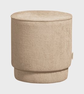 vtwonen Poef 'Pearl' Chenille, 40cm, kleur Naturel