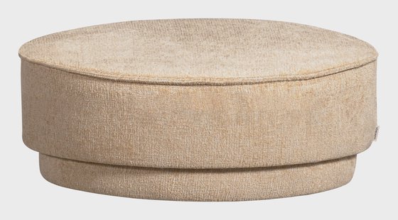 vtwonen Poef 'Pearl' Chenille, 80cm, kleur Naturel