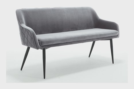 Artistiq Eetkamerbank 'Tynise' Velvet, kleur Grijs