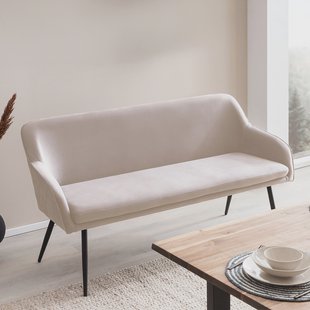 Artistiq Eetkamerbank 'Tynise' Velvet, kleur Crème