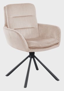 Artistiq Draaibare Eetkamerstoel 'Lashon' Rib, kleur Beige