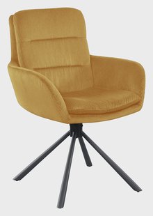 Artistiq Draaibare Eetkamerstoel 'Lashon' Rib, kleur Goud