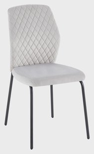 Artistiq Eetkamerstoel 'Chante' Velvet, kleur Lichtgrijs