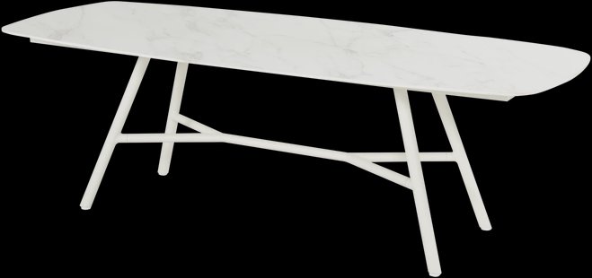 Hartman Deens Ovale Tuintafel 'Benevento' Keramiek, 240 x 110cm, kleur Wit