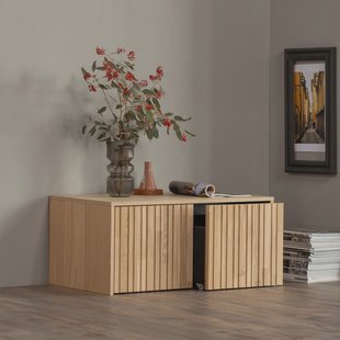 WOOOD Kistbank 'New Gravure' Eikenhout, kleur Naturel