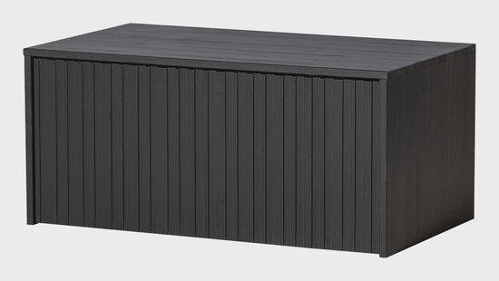 WOOOD Kistbank 'New Gravure' Grenenhout, kleur Zwart