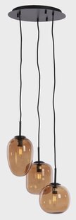Light & Living Hanglamp 'Mezza' Glas, 3-lamps, kleur Bruin