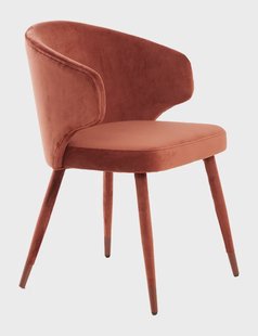 Light & Living Eetkamerstoel 'Kosaka' Velvet, kleur Bordeaux