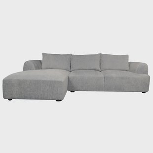 Sohome 2,5-zits Loungebank 'Richard' Links, Chenille, kleur Taupe