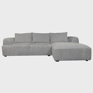 Sohome 2,5-zits Loungebank 'Richard' Rechts, Chenille, kleur Taupe