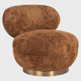Richmond Draaifauteuil 'Jace' Chenille, kleur Cinnamon