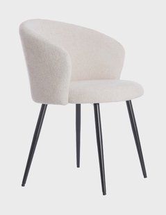 Light & Living Eetkamerstoel 'Radaja' Chenille, kleur Crème