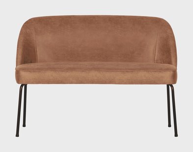 WOOOD Eetkamerbank 'Vogue' Leder, kleur Cognac
