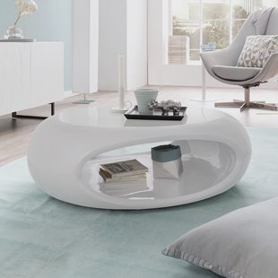 Artistiq Salontafel 'Rhoda' 100 x 70cm, kleur hoogglans wit