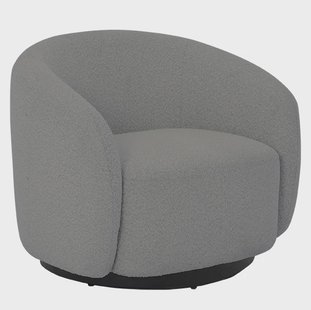 Tower Living Draaifauteuil 'Belfast' Bouclé, kleur Taupe